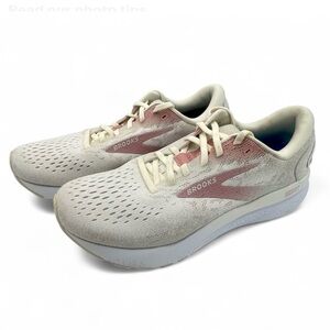 Brooks Women's 9.5 B Ghost 16 Running Shoes Coconut Zephyr White 1204071B136